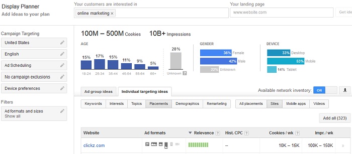 Google Display Planner